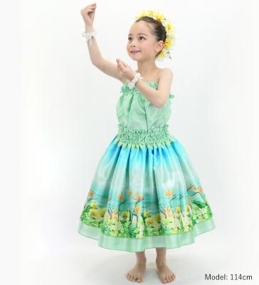 Hula Kids Blouse & Double Pa'u Set-Up with Hawaiian Flower & Sea Print / Luxury Collection / Jp161-5