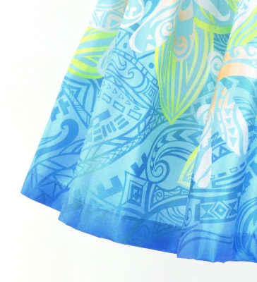 Hula Kids Shantung Pa'u Skirt with Tiare & Kahiko Print / Luxury Collection / Jp162lbl