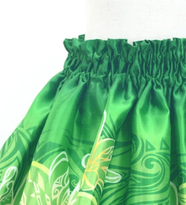 Hula Keiki Set-Up with Tiare & Kahiko Print / Luxury Collection / Green / Jp163gr
