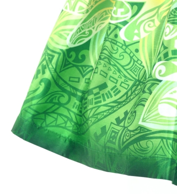 Hula Keiki Set-Up with Tiare & Kahiko Print / Luxury Collection / Green / Jp163gr