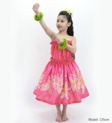 Hula Keiki Set-Up with Tiare & Kahiko Print / Luxury Collection / Pink / Jp163pi