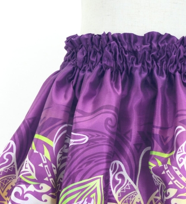 Hula Keiki Set-Up with Tiare & Kahiko Print / Luxury Collection / Purple / Jp163pu