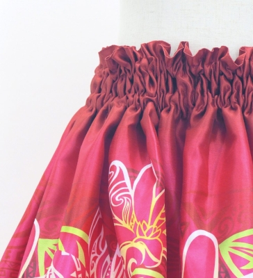 Hula Keiki Set-Up with Tiare & Kahiko Print / Luxury Collection / Red / Jp163rd