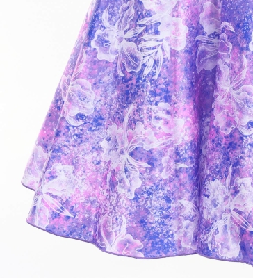 Hula Kids Long Dress with Orchid Print / Luxury Collection / Purple / Jp166pu