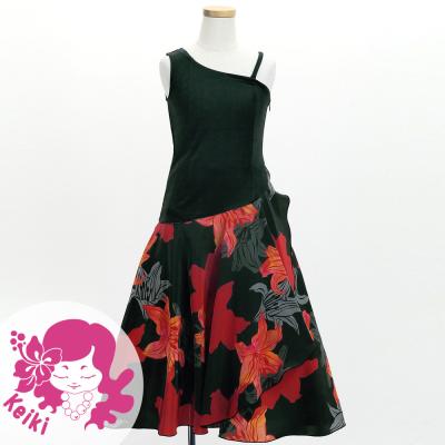 Hula Kids One Shoulder Dress with Lily / Luxury Collection / Black / Jp168bk