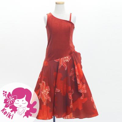 Hula Kids One Shoulder Dress with Lily / Luxury Collection / Red / Jp168rd