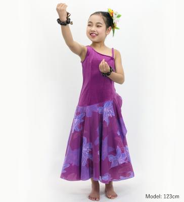 Hula Kids One Shoulder Dress with Lily / Luxury Collection / Red Purple / Jp168rdpu