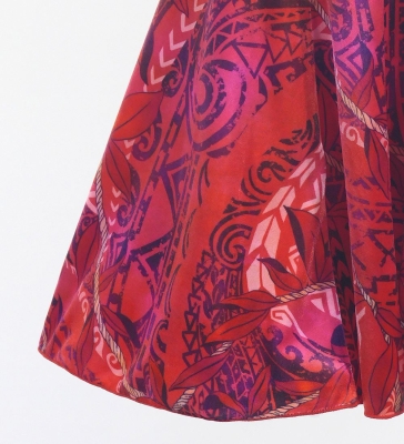 Hula Kids Long Multi Way Dress with Velvet & Koshibo / Luxury Collection / Dark Red / Jp169drd