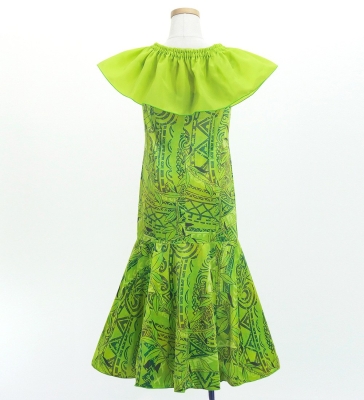 Hula Kids Long Multi Way Dress with Velvet & Koshibo / Luxury Collection / Light Green / Jp169lgr