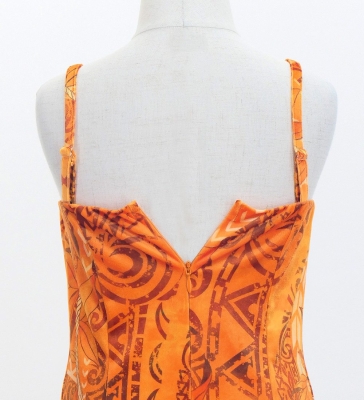 Hula Kids Long Multi Way Dress with Velvet & Koshibo / Luxury Collection / Orange / Jp169or