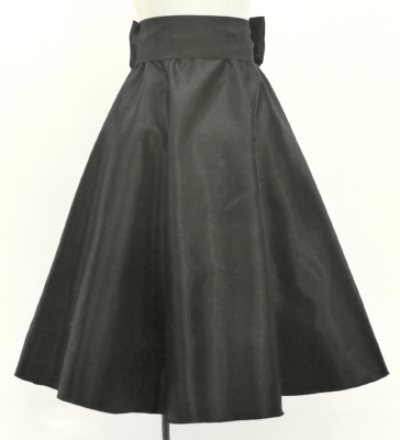 Hula Kids Long Shantung Circular Skirt / Black / Jp170-5