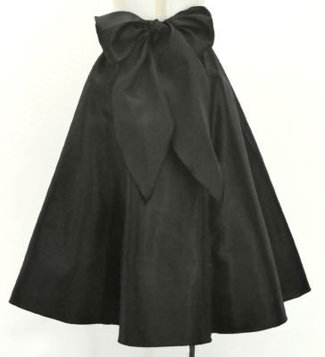 Hula Kids Long Shantung Circular Skirt / Black / Jp170-5