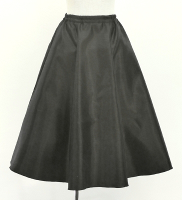 Hula Kids Long Shantung Circular Skirt / Black / Jp170-5