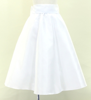 Hula Kids Long Shantung Circular Skirt / White / Jp170-8