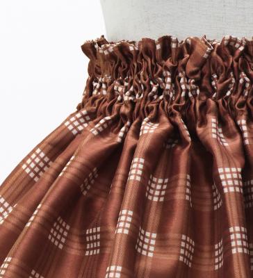 Hula Kids Shantung Pa'u Skirt with Palaka & Lei Print / Luxury Collection / Brown / Jp171br