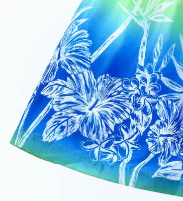 Hula Kids Shantung Pa'u Skirt with Hawaiian Flower Print / Luxury Collection / Jp173-1