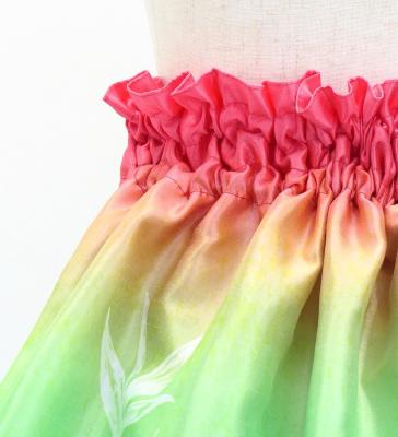Hula Kids Shantung Pa'u Skirt with Hawaiian Flower Print / Luxury Collection / Jp173-1