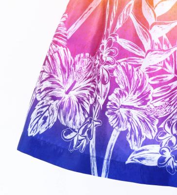 Hula Kids Shantung Pa'u Skirt with Hawaiian Flower Print / Luxury Collection / Jp173-3