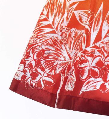 Hula Kids Shantung Pa'u Skirt with Hawaiian Flower Print / Luxury Collection / Jp173-4
