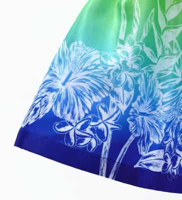 Hula Kids Shantung Pa'u Skirt with Hawaiian Flower Print / Luxury Collection / Jp173-5