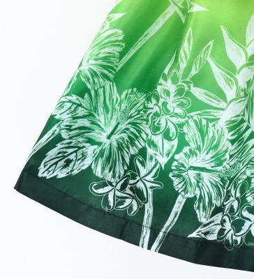 Hula Kids Shantung Pa'u Skirt with Hawaiian Flower Print / Luxury Collection / Jp173-6