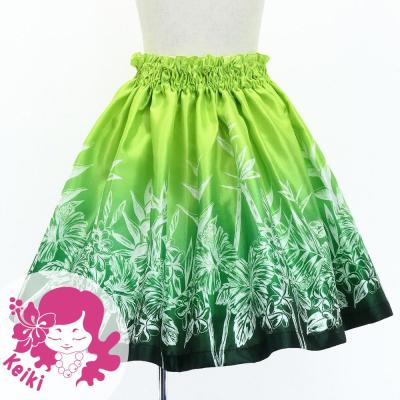 Hula Kids Shantung Pa'u Skirt with Hawaiian Flower Print / Luxury Collection / Jp173-6