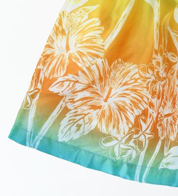 Hula Kids Shantung Pa'u Skirt with Hawaiian Flower Print / Luxury Collection / Jp173-8
