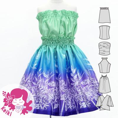 Hula Keiki Set-Up with Hawaiian Flower Print / Luxury Collection / Jp174-7