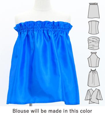 Hula Set up Keiki with Cattleya Lei Print / Luxury Collection / Blue / Jp178bl