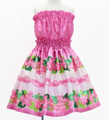 Hula Set up Keiki with Cattleya Lei Print / Luxury Collection / Pink / Jp178pi