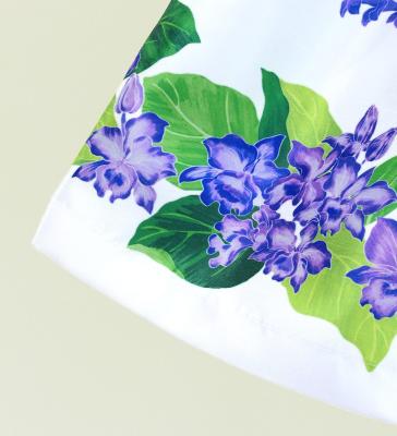 Hula Set up Keiki with Cattleya Lei Print / Luxury Collection / White / Jp178wh