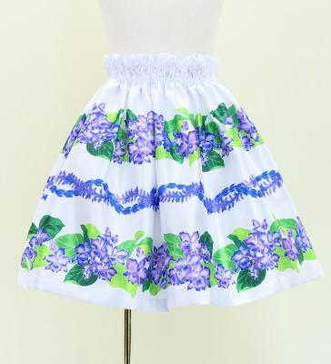 Hula Set up Keiki with Cattleya Lei Print / Luxury Collection / White / Jp178wh