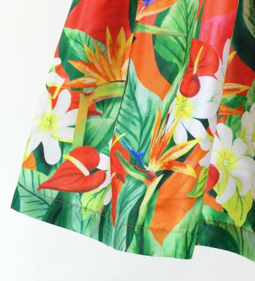 Hula Keiki Set-Up with Hawaiian Flower & Leaf Print / Luxury Collection / Jp193-3