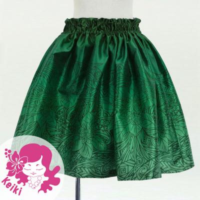 Hula Kids Shantung Pa'u Skirt with Naupaka & Kahiko Print / Luxury Collection / Jp195-5