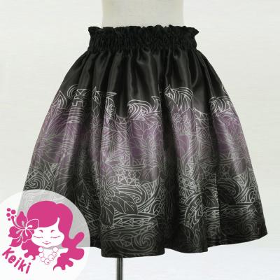 Hula Kids Shantung Pa'u Skirt with Naupaka & Kahiko Print / Luxury Collection / Jp195-8