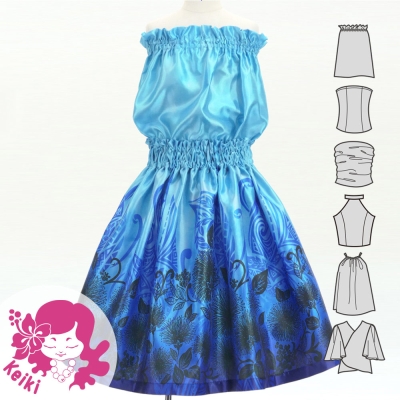 Hula Keiki Set-Up with Lehua & Kahiko Print / Luxury Collection / Jp206bl