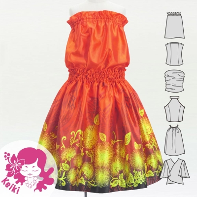Hula Keiki Set-Up with Lehua & Kahiko Print / Luxury Collection / Jp206rd