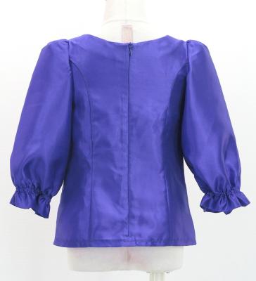 Hula Kids 3/4 Sleeve Blouse with Shantung / Royal Blue / Jp208rbl