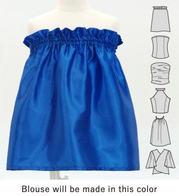 Hula Keiki Set-Up with Plumeria & Monstera Print / Luxury Collection / Blue / Jp217bl