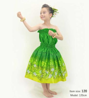 Hula Keiki Set-Up with Plumeria & Monstera Print / Luxury Collection / Green / Jp217gr