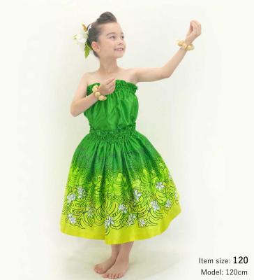 Hula Keiki Set-Up with Plumeria & Monstera Print / Luxury Collection / Green / Jp217gr