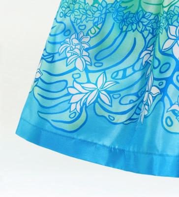 Hula Keiki Set-Up with Plumeria & Monstera Print / Luxury Collection / Light Green / Jp217lgr
