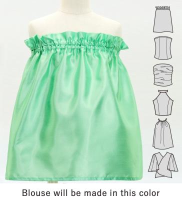 Hula Keiki Set-Up with Plumeria & Monstera Print / Luxury Collection / Light Green / Jp217lgr