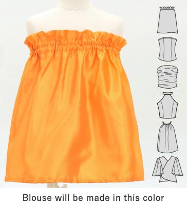 Hula Keiki Set-Up with Plumeria & Monstera Print / Luxury Collection / Orange / Jp217or