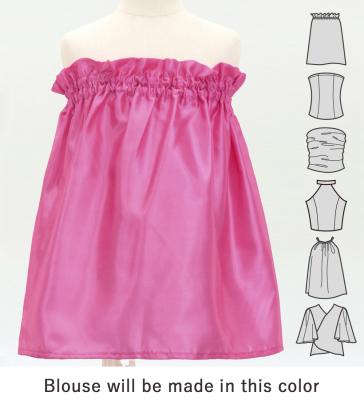 Hula Keiki Set-Up with Plumeria & Monstera Print / Luxury Collection / Pink / Jp217pi