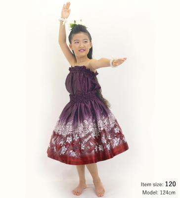Hula Keiki Set-Up with Plumeria & Monstera Print / Luxury Collection / Purple / Jp217pu