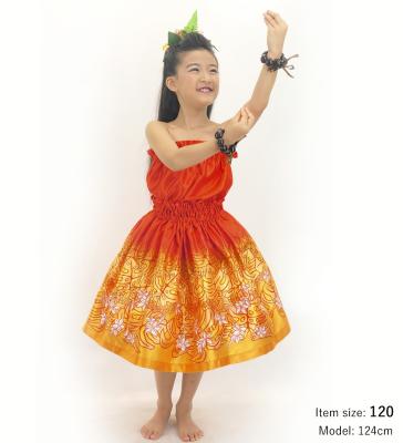 Hula Keiki Set-Up with Plumeria & Monstera Print / Luxury Collection / Red / Jp217rd