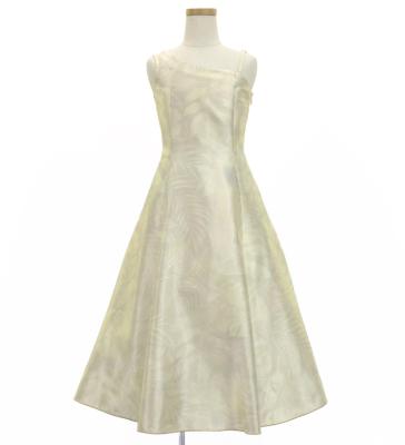 Hula Kids One Shoulder Dress with Hawaiian Leaf / Luxury Collection / Beige / Jp221be