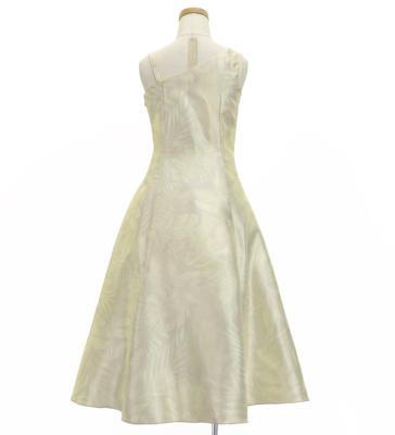 Hula Kids One Shoulder Dress with Hawaiian Leaf / Luxury Collection / Beige / Jp221be