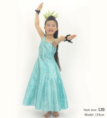 Hula Kids One Shoulder Dress with Hawaiian Leaf / Luxury Collection / Light Blue / Jp221lbl